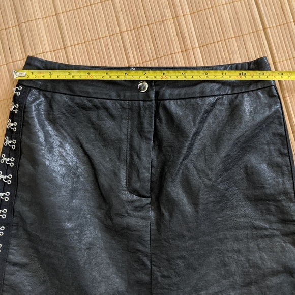 SEEK THE LABEL Black Vegan Leather Mini Skirt - Picture 7 of 8